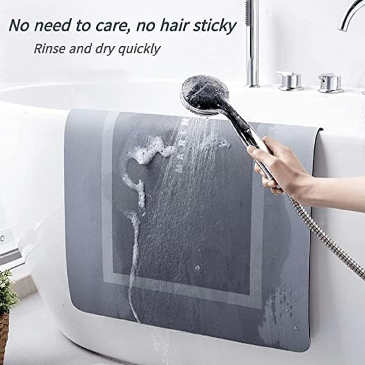 Best Quality Quick-Dry Non-Slip Home Mat – Absorbent, Washable Square Floor Mat for Bathroom, Kitchen &amp; Entryway - Random Color