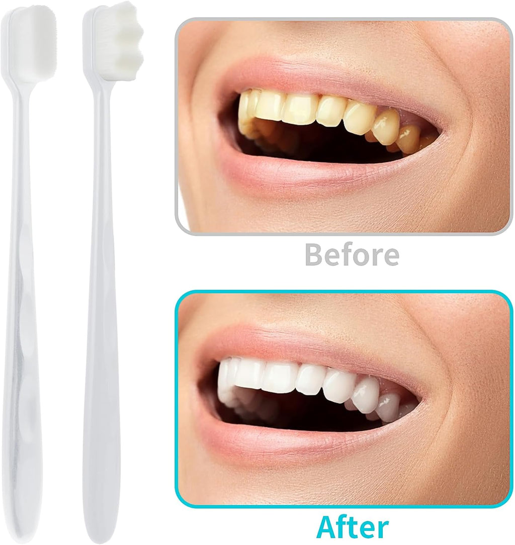 Soft Tooth Brush - Micro Nano Tooth Brush for Sensitive Gums Toothbrush with Extra Soft Floss (Random Color)
