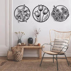 (3 pcs set )3D floral abstract Wooden Wall Art &amp; Home Decoration /  Item Home Décor Home Room &amp; Wall Decor Wall Art