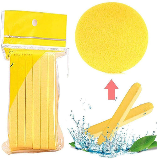(12 Pcs)Compressed Facial Sponge Face Cleansing Sponge (random color)
