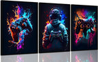 3Pcs Cool Gaming Wall Art Retro Video Game sticky phototiles wall frames