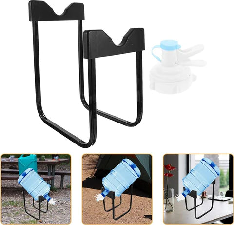 Portable Strong Water Dispenser Bottle Stand with Nozzle Tap (Random color)