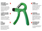 Simple Adjustable Hand Gripper Strengthener – Wrist &amp; Forearm Workout Trainer - Random Color