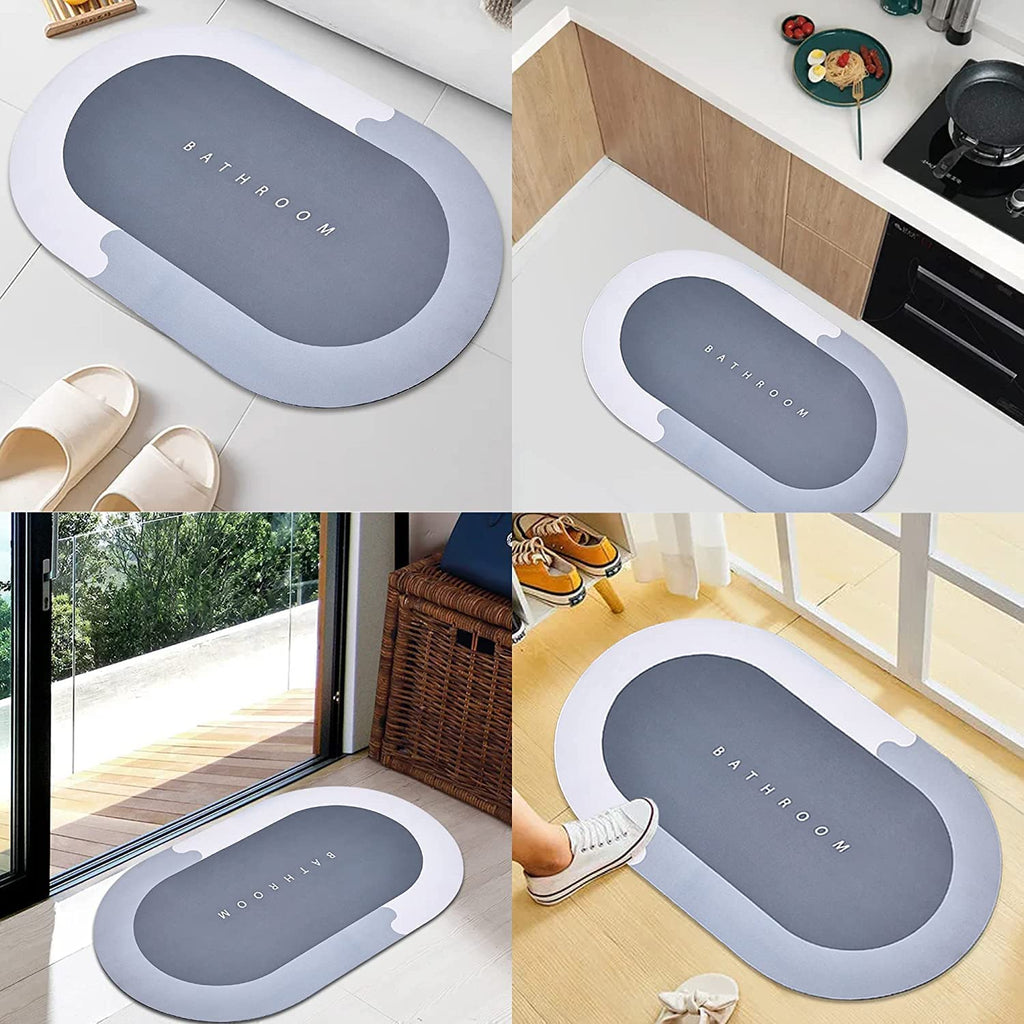Nonslip Soft Rubber Bath Mat for Bathtub and Shower, Anti Slip Bacterial Anti Bacterial Machine Washable PVC Bath Mat for Bathroom Bathroom Written Mat (random color)