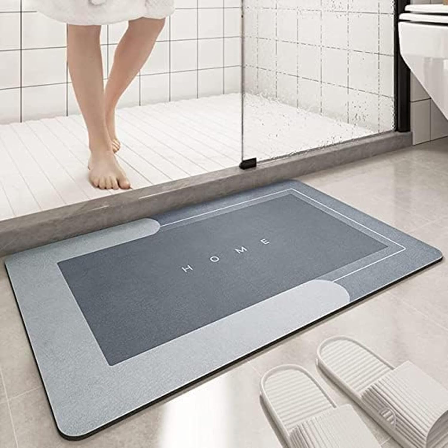 Best Quality Quick-Dry Non-Slip Home Mat – Absorbent, Washable Square Floor Mat for Bathroom, Kitchen &amp; Entryway - Random Color