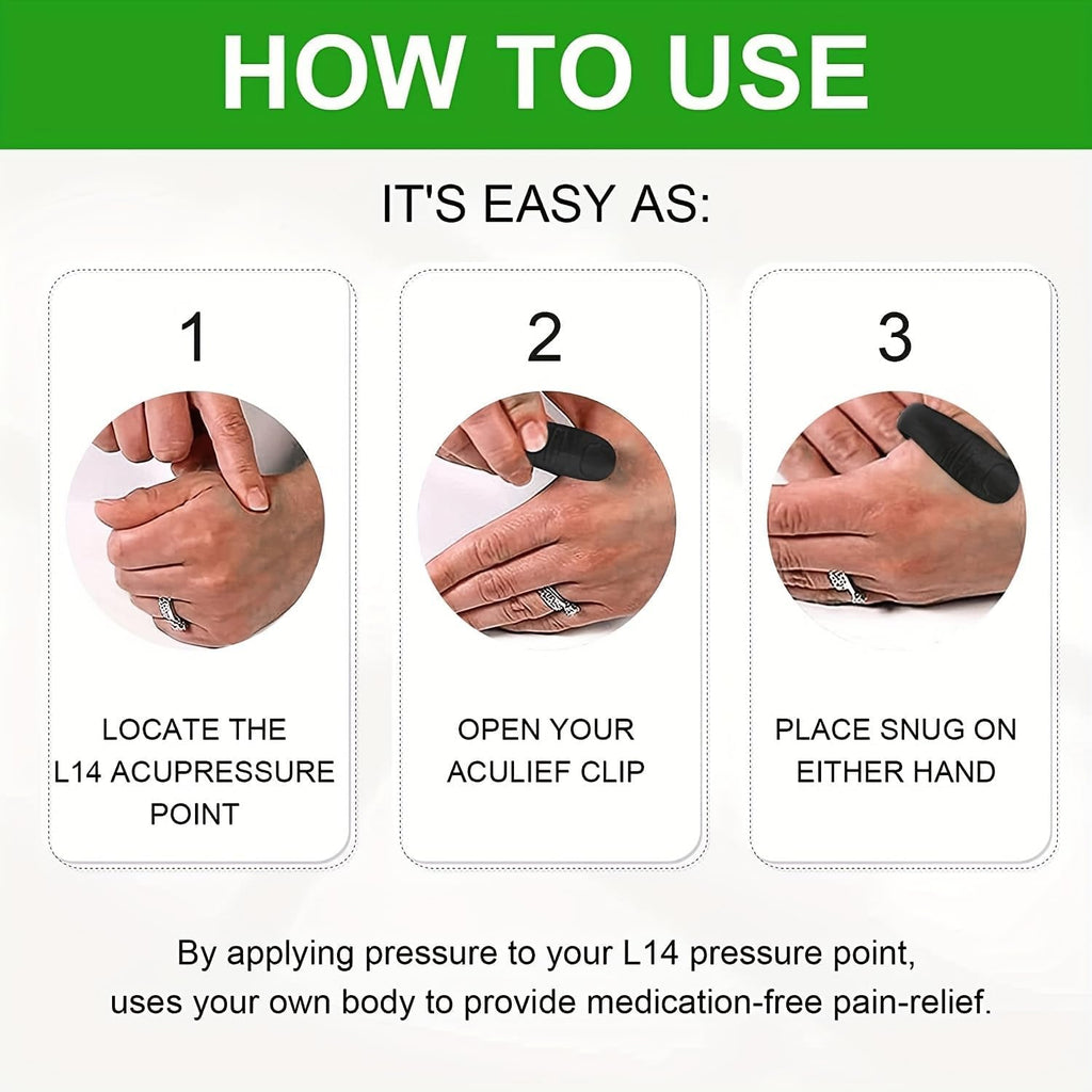 Original Sugar Control LI4 Acupressure Point Clip – Natural Migraine, Stress &amp; BP Relief | Insulin Stimulation &amp; Weight Management (Random Color)
