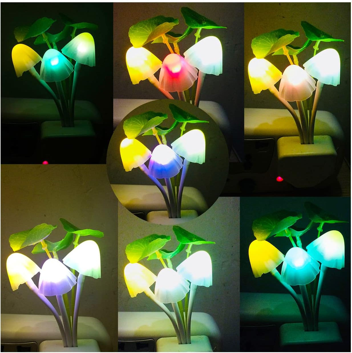 Mushroom LED Night Light For Home  ( random color )