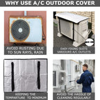Ac Outdoor Unit Protector Heat Insulation Sunlight Shade Protector - 36 Inches