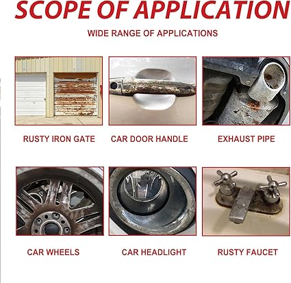 Rust paint Metallic Paint  Anti Rust Protection Coating for removing rust from metal (with brush )Steel Box - 300gm