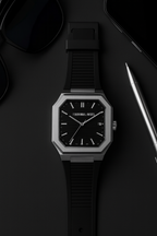 Universal Point UP 1988 – Square Dial Leather Strap Watch | Stainless Steel Case | Water Resistant 3 ATM (With Box)