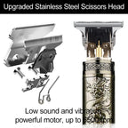 Vintage T9 Hair Trimmer For Men Professional Usb Rechargeable Beard And Hair Cutting Machine Precision Shaver