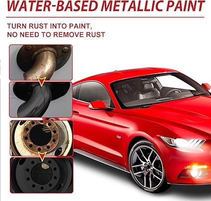 Rust paint Metallic Paint  Anti Rust Protection Coating for removing rust from metal (with brush )Steel Box - 300gm