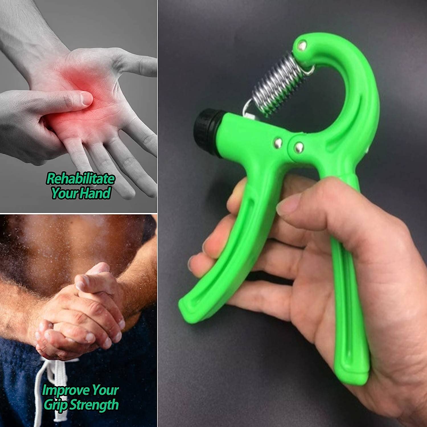 Simple Adjustable Hand Gripper Strengthener – Wrist &amp; Forearm Workout Trainer - Random Color