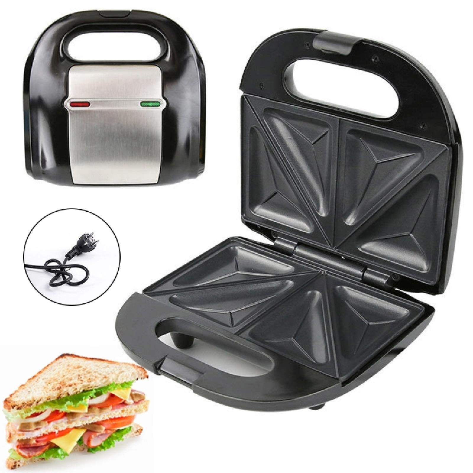 Philips Portable Sandwich Maker for Home &amp; Office – 2-Slice Non-Stick with Heat Indicator