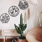 (3 pcs set )3D floral abstract Wooden Wall Art &amp; Home Decoration /  Item Home Décor Home Room &amp; Wall Decor Wall Art