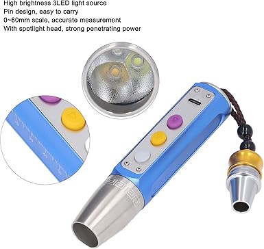 Portable Small Jade Jewelry Gemstone Currency Notes Identification Led Flashlight | Gemstone Detector Torch with Display (Random color)