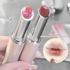 Velvety Texture Lipstick Glossy Lipstick Long Lasting Moisturizing Tinted Lip Balm, Plumping Water Lip Glaze Slim Design (random color)