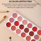 Moccallure Professional 18-Colors Lipstick Kit – Long-Lasting, Hydrating &amp; Compact | Unisex Makeup Set