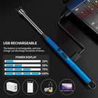 360° Outdoor Kitchen USB Rechargeable Arc Lighter – Flexible Neck, Safety Lock, Windproof & Eco-Friendly Design- Random color