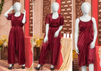 3 Pcs Premium Silk Nightwear Set With Lace | Satin Camisole & Shorts Sleepwear Free Size