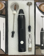 Rechargeable Coffee Beater (Big Box) | 2-in-1 Coffee & Egg Beater | 3-Speed Electric Frother & Mixer
