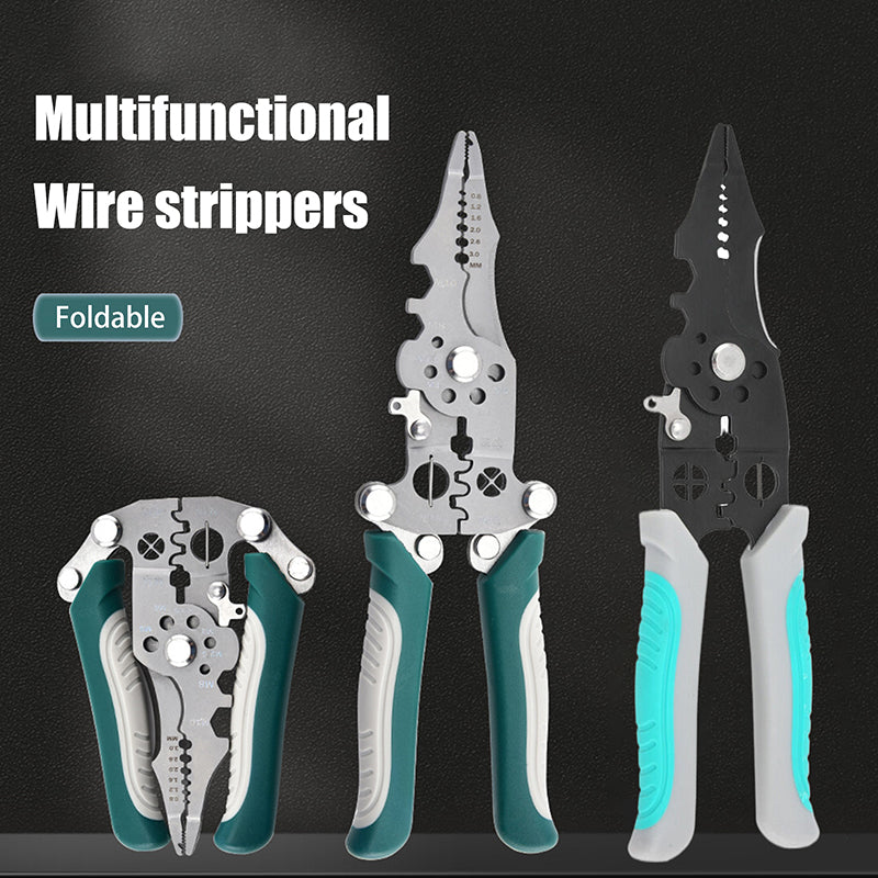 Multi-Function Wire Stripper and Cutter – 10-in-1 Electrical Hand Tool with Cutting, Stripping, Crimping & Screwdriver Functions (Random Color)