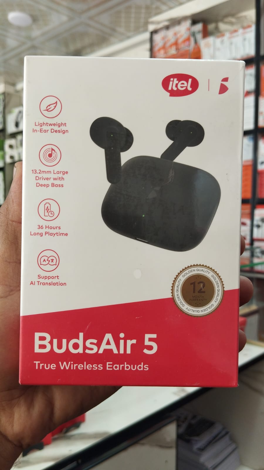 Itel BudsAir 5 True Wireless Earbuds – Bluetooth 5.4, 36 Hours Playtime & Deep Bass Audio