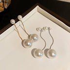 AWJ-157 Elegant Pearl Hanging Korean Earrings – Stylish, Lightweight & Trendy Fashion Jewelry for Women