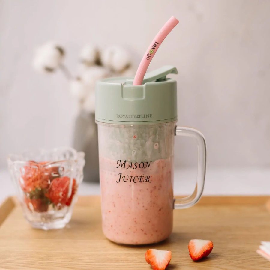 Professional Mini Juicer – Portable Blender & Smoothie Maker with Built-In Straw | Compact Fruit Extractor for Travel & Home Use ~ Random Color