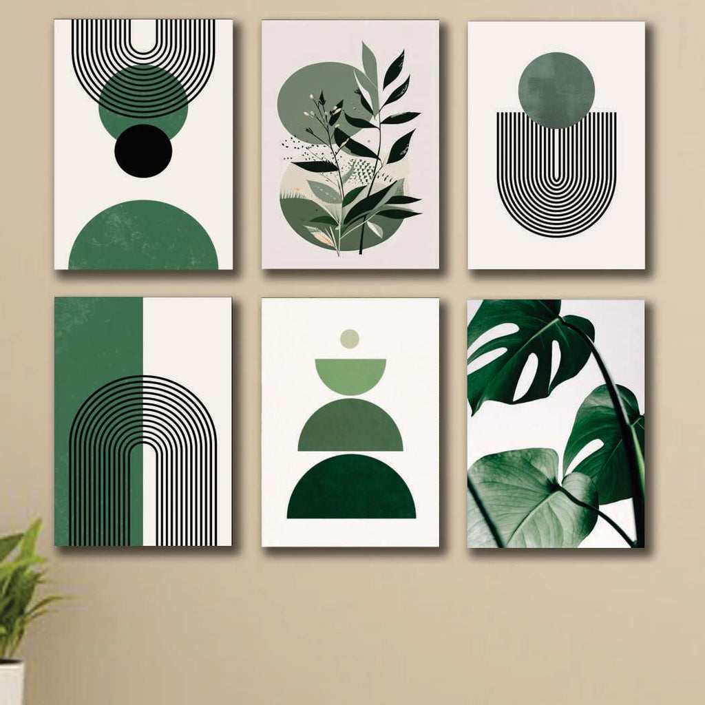 Set of 6 Premium Wall Art Photo Tiles – Modern Home Decor Sets 8x11