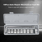 Professional Heavy Duty Socket Wrench Set | 9Pc Tool Kit | 1/2″ Drive | 8‑24mm Metric Sockets + L Wrench