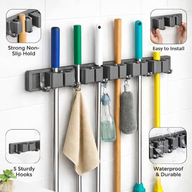 Royal Aluminium Mop & Broom Holder