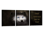 set of 3 Motivational sticky canvas frames for wall decore / sticky phototiles for office and home workplace