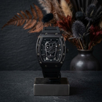 Luxury Non-Waterproof Skull Skeleton Concept Watch – Bold Tonneau Case with Sporty Silicone Strap (Without Box)
