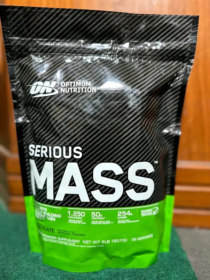 Optimum Nutrition Serious Mass – High-Calorie Chocolate Weight Gainer Protein Powder for Muscle Building, Strength & Healthy Weight Gain -  2lbs