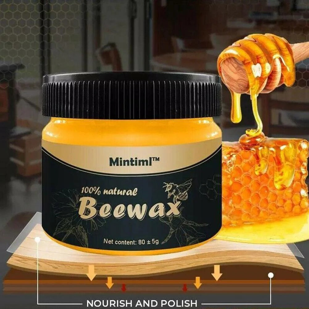 Mintiml Natural Beewax Wood Polish | Multi‑Purpose Furniture Care | Restores & Protects