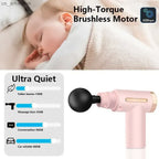 Professional Smart Percussion Massage Gun – High-Intensity Deep Tissue Muscle Massager with 4 Interchangeable Heads for Athletic Recovery & Pain Relief 5 in 1