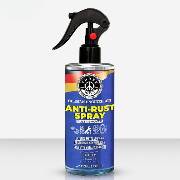 THREE GUYS Anti-Rust Spray | Rust Remover & Corrosion Protector | Premium German Engineered Formula (250ml)