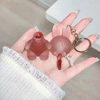 Cute Rabbit Keychain Lipgloss – Adorable, Portable & Hydrating Lip Care with Glossy Shine (Pack of 3)