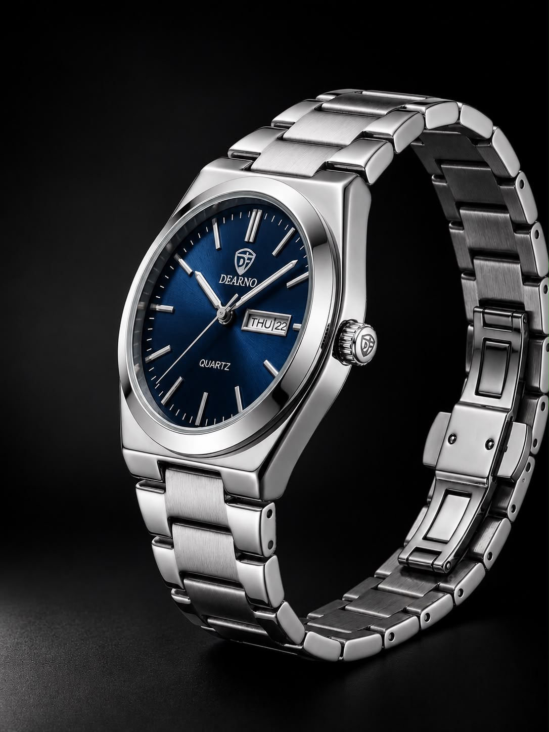 Dearno Premium Quartz Men's Watch Day And Date Display - Timepiece Designed For Wristwear And Daily Timekeeping Routine