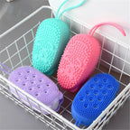 Silicone Body Scrubber Bath Sponge – Soft Exfoliating Shower Brush for Men & Women (Random Color)