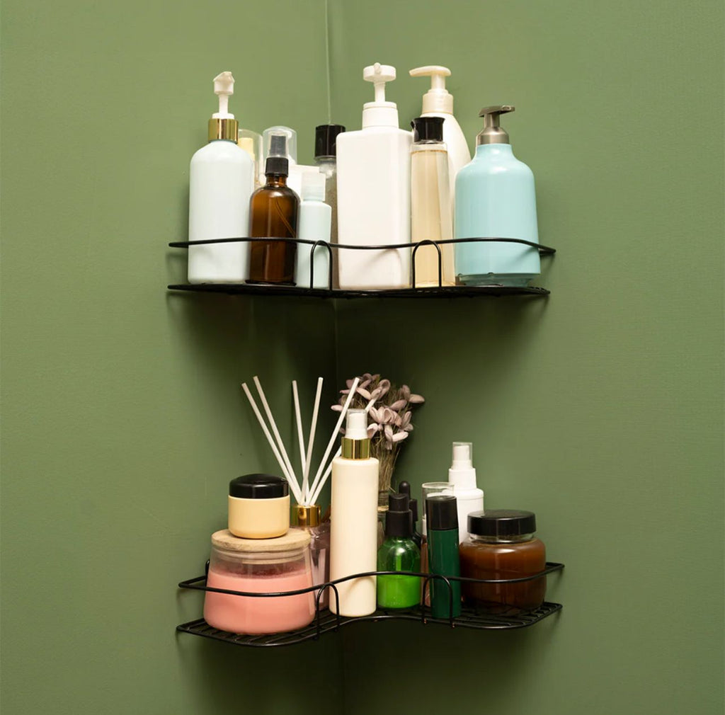 Premium Export Quality Powder Coated Corner Shelf With Seamless Screw Pair (1 piece)