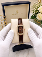Nouvelle Elegant Crystal-Embellished Women's Watch Fashion Apparel Accessory To Wear At Parties