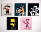 Set of 5 Premium Wall Art Photo Tiles – Modern Home Decor Sets 8x11