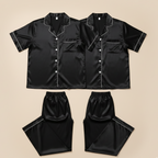 Couple Matching Pajama Set – Short Sleeve Top & Long Pants | SKU DC-C002 ~ (4Pcs)