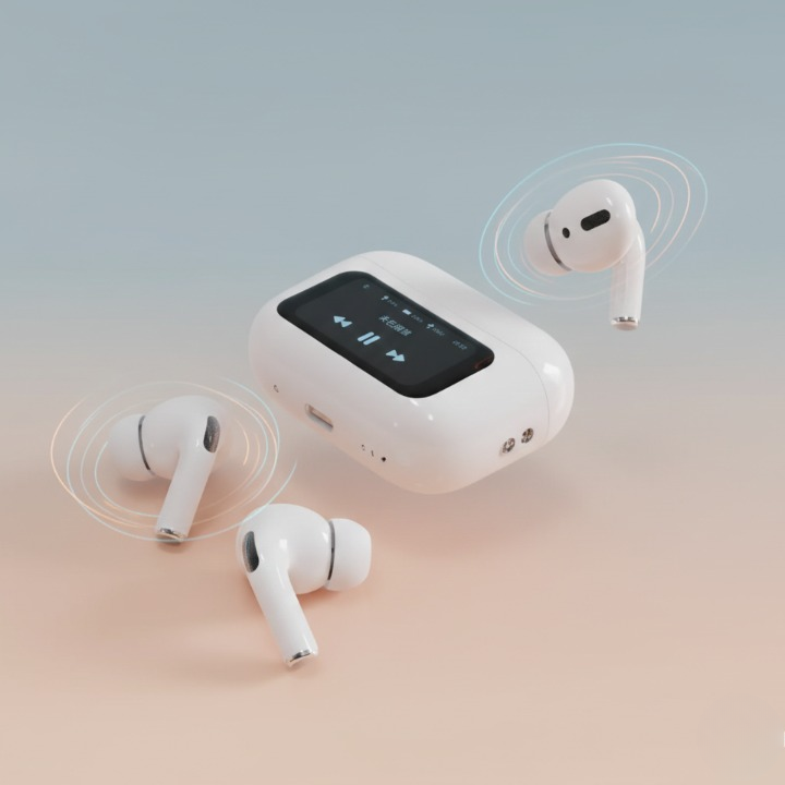 Airpods Pro A9 ANC ENC Double Dark Noise Reduction Bluetooth Wireless Earbuds With Battery Display Touch Control For Android And IOS
