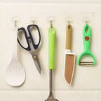 Transparent Self-Adhesive Wall Hooks – Strong Hold, No Drill, Damage-Free Hanging (Pack of 10)