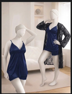 3-Piece Women's Sleepwear Set – Camisole, Shorts & Lace Gown Soft Satin Nightwear Free Size