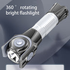360 Degree Rotating Flashlight Outdoor Led Flashlight Rechargeable Torch for Camping Outdoor Emergency Use