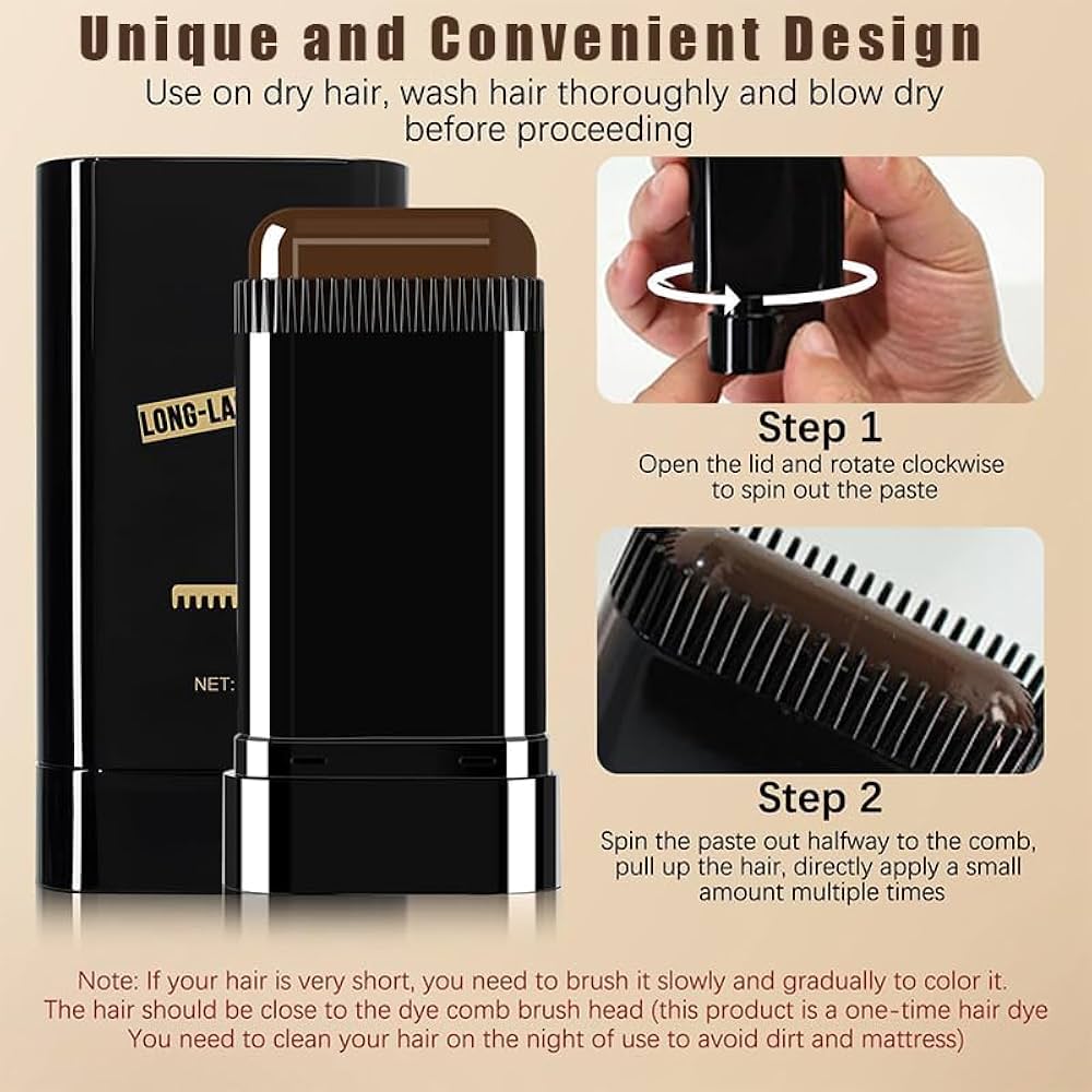 Hairdressing Wand Instant Root Touch-Up – Natural Hair Color Stick for Hair Coverage - (20g)